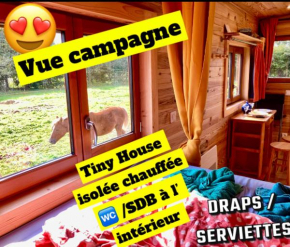 Baie Normandie Cottage Tiny House isolée , chauffée, 40min Mt St Michel 30min Mer Draps Serviettes